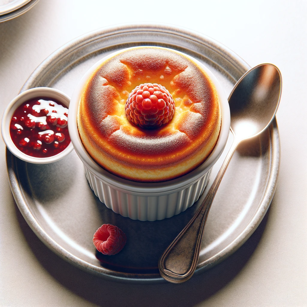 Soufflé au Génépi et son Coulis de Fruits Rouges