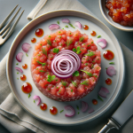 Tartare de Truite des Alpes avec Confiture d'Oignons Rouges